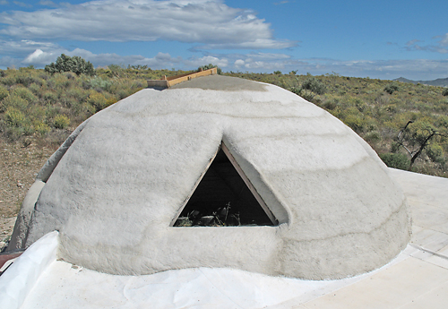 Geodesic dome exterior west